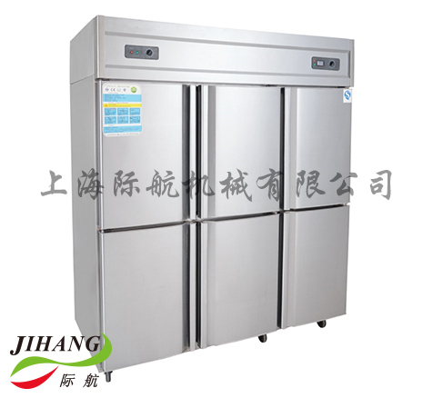 Six-door upright refrigerator